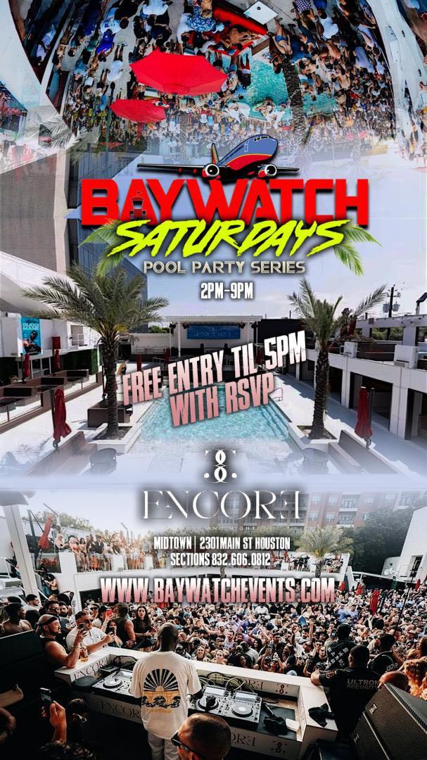 BayWatch Pool party flyer