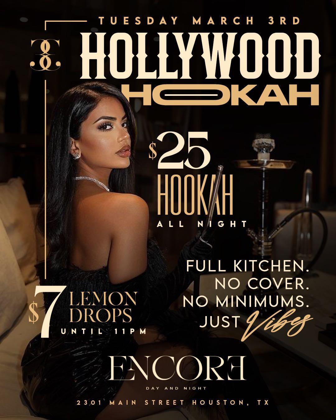 Hollywood Hookah flyer